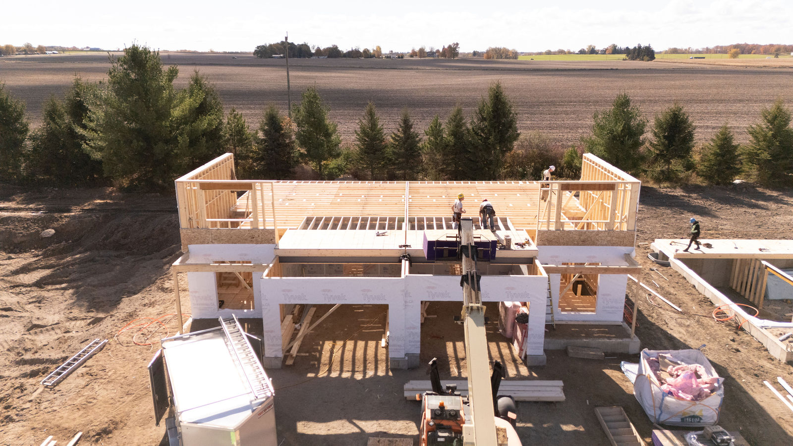 Addition framing jobsite planning context